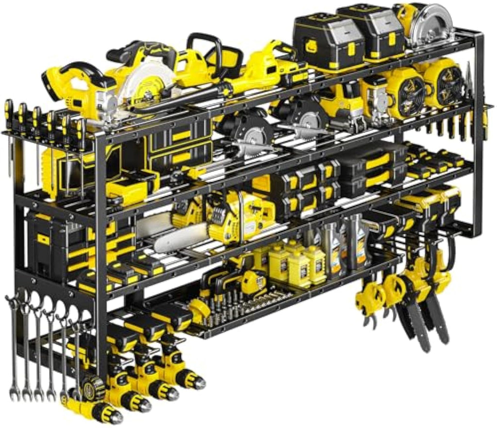 64" Super-Duty Power-Tool Organizer Wall Mount – Holds 8 Drills, 800 lb, 3 Layouts