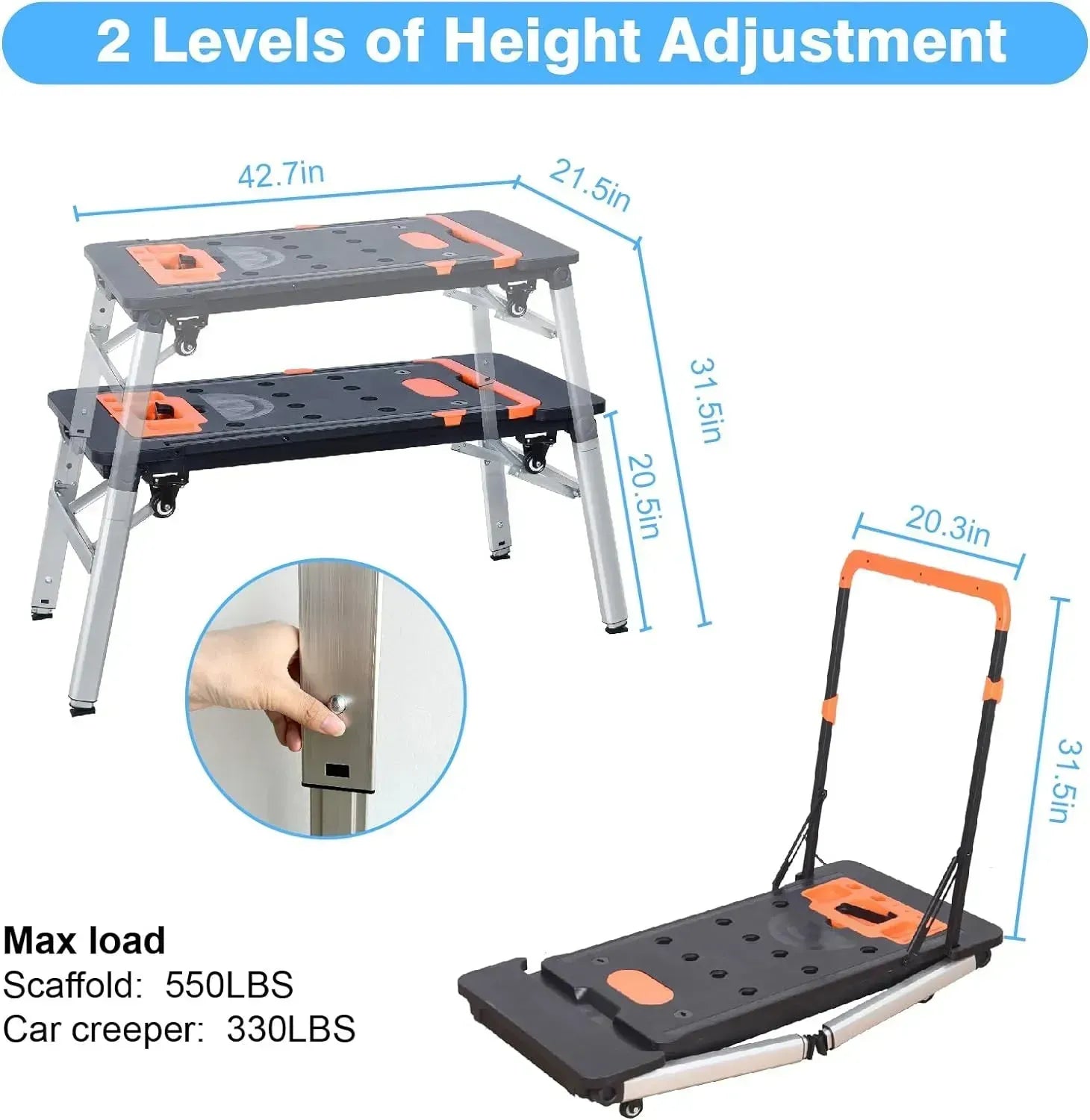 7-IN-1 Multifunctional Portable Workbench — One Tool, Endless Possibilities