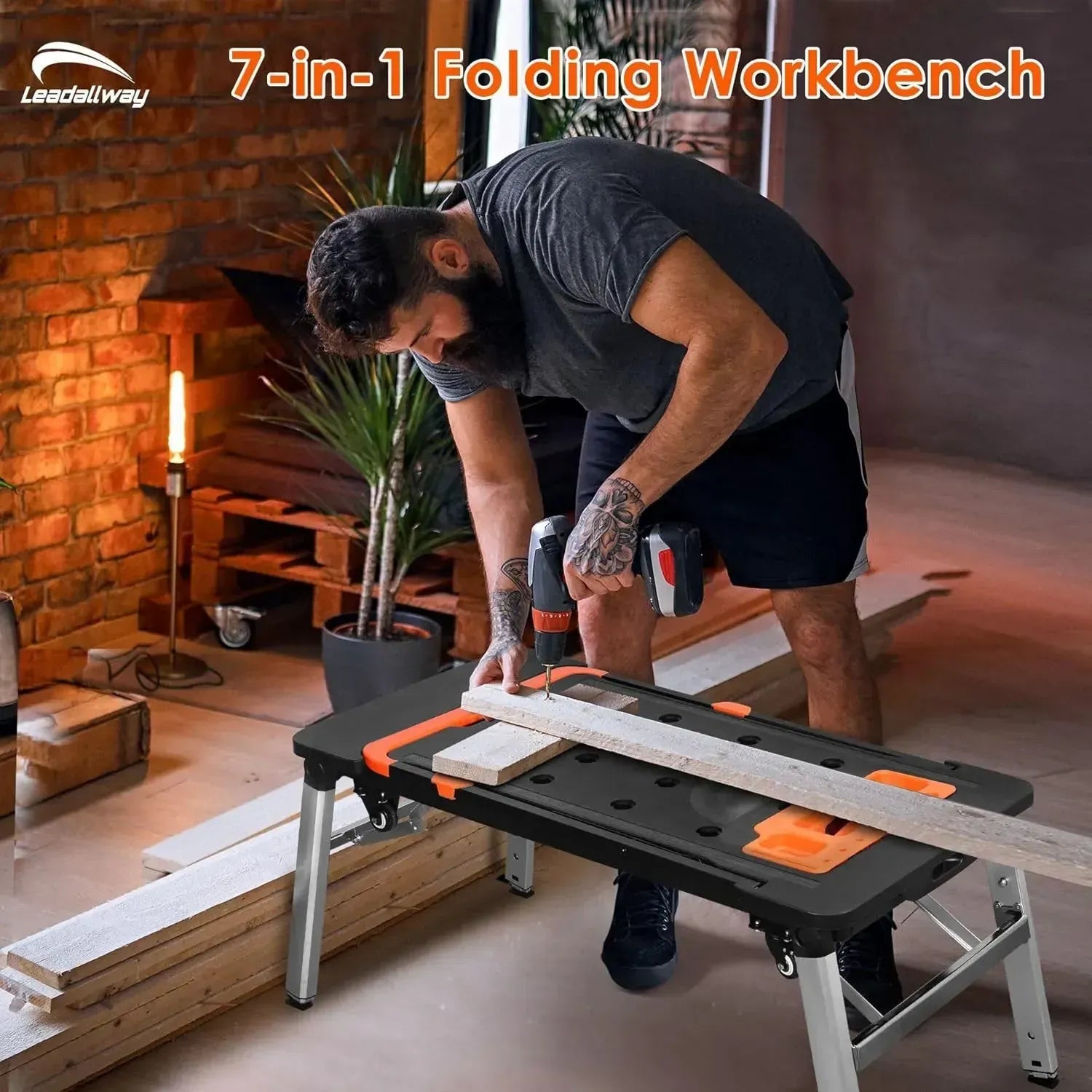 7-IN-1 Multifunctional Portable Workbench — One Tool, Endless Possibilities